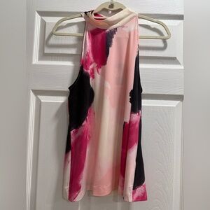 NWT DKNY Printed Mockneck Top